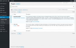 Page screenshot: Plugins &lsaquo; Test site &mdash; WordPress