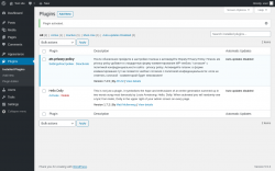 Page screenshot: Plugins &lsaquo; Test site &mdash; WordPress