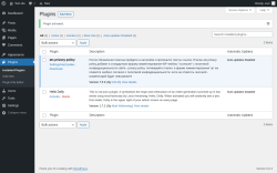 Page screenshot: Plugins &lsaquo; Test site &mdash; WordPress