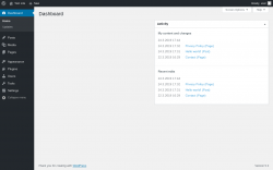 Page screenshot: Dashboard &lsaquo; Test site &mdash; WordPress