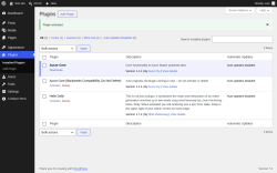 Page screenshot: Plugins &lsaquo; Test site &mdash; WordPress