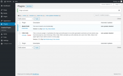 Page screenshot: Plugins &lsaquo; Test site &mdash; WordPress