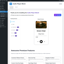 Page screenshot: Audio Player → Player Demo