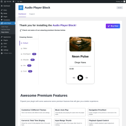 Page screenshot: Audio Player → Player Demo