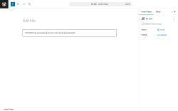 Page screenshot: Audio Player → Add New Player