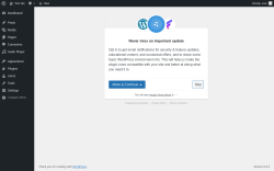 Page screenshot: ‹ Test site — WordPress