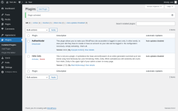 Page screenshot: Plugins ‹ Test site — WordPress