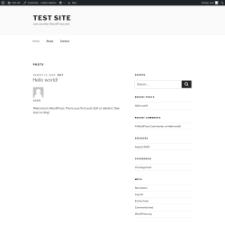 Page screenshot: Test site &ndash; Just another WordPress site
