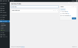 Page screenshot: User Profiles &rarr; + New Profile