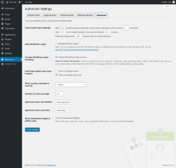 Page screenshot: Authorizer → Advanced