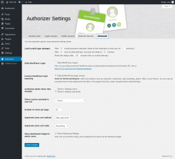 Page screenshot: Authorizer → Advanced