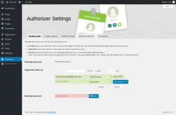 Page screenshot: Authorizer