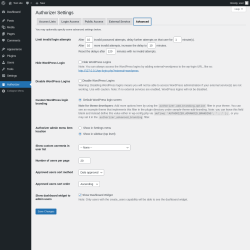Page screenshot: Authorizer → Advanced