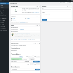 Page screenshot: Dashboard ‹ Test site — WordPress