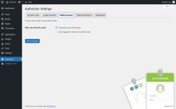 Page screenshot: Authorizer → Public Access