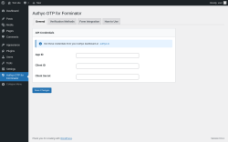 Page screenshot: Authyo OTP for Forminator