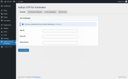 Page screenshot: Authyo OTP for Forminator