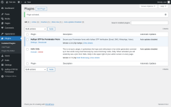 Page screenshot: Plugins &lsaquo; Test site &mdash; WordPress