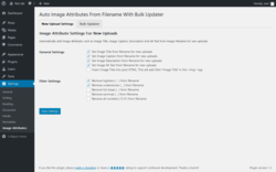 Page screenshot: Settings → Image Attributes