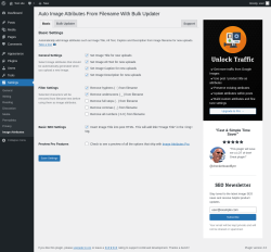 Page screenshot: Settings → Image Attributes