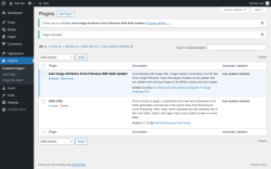 Page screenshot: Plugins ‹ Test site — WordPress