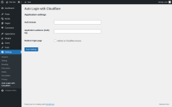 Page screenshot: Settings → Auto Login with Cloudflare