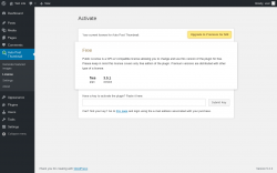 Page screenshot: Auto Post Thumbnail &rarr; License