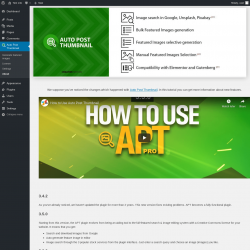 Page screenshot: Auto Post Thumbnail &rarr; About