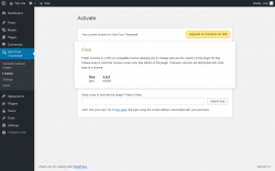 Page screenshot: Auto Post Thumbnail &rarr; License