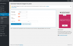 Page screenshot: Auto Featured Image