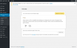 Page screenshot: Auto Featured Image &rarr; License