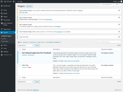 Page screenshot: Plugins &lsaquo; Test site &mdash; WordPress