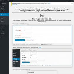 Page screenshot: Auto Featured Image &rarr; About