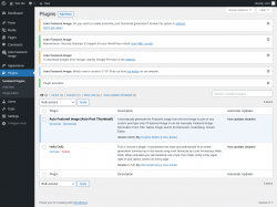 Page screenshot: Plugins &lsaquo; Test site &mdash; WordPress