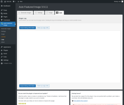 Page screenshot: Auto Featured Image &rarr; Logs