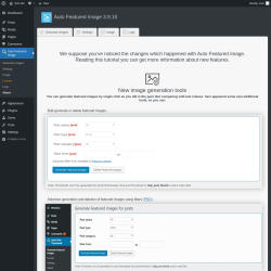 Page screenshot: Auto Featured Image &rarr; About