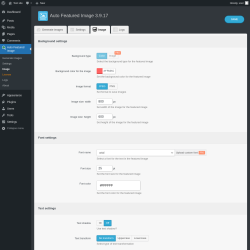 Page screenshot: Auto Featured Image &rarr; Image