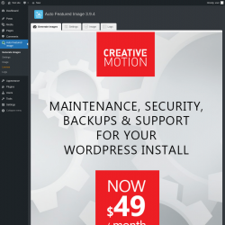 Page screenshot: Auto Featured Image