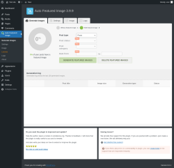 Page screenshot: Auto Featured Image