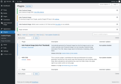 Page screenshot: Plugins &lsaquo; Test site &mdash; WordPress