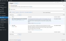 Page screenshot: Plugins &lsaquo; Test site &mdash; WordPress