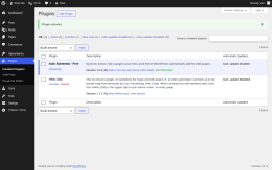 Page screenshot: Plugins &lsaquo; Test site &mdash; WordPress