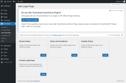 Page screenshot: TermsFeed → Add Legal Page