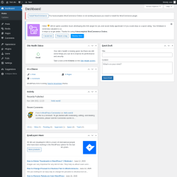 Page screenshot: Dashboard ‹ Test site — WordPress