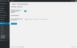 Page screenshot: Settings → AutoConvert Greeklish Permalinks