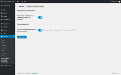 Page screenshot: Settings  → AutoConvert Greeklish Permalinks