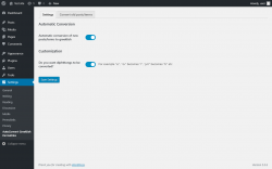 Page screenshot: Settings  → AutoConvert Greeklish Permalinks
