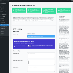 Page screenshot: Auto Links for SEO