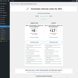 Page screenshot: Auto Links → Upgrade  ➤