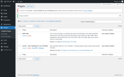 Page screenshot: Plugins ‹ Test site — WordPress